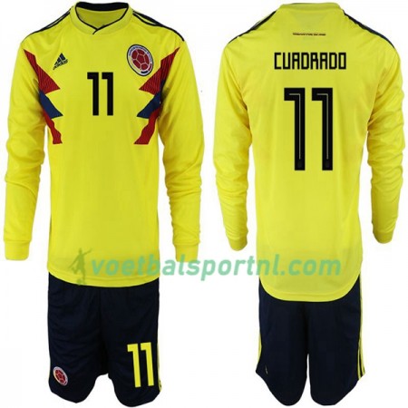 Colombia Cuadrado 11 Kind Thuis Tenue WK voetbal 2018 L/S